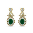 Bhavmayi 14K Gold Grand Floral Oval & Teardrop Statement Drop Earrings