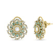 Bhavmayi Royal Chandbali Red Ruby Kite-Drop Statement Earrings with Intricate Gold Filigree Accent
