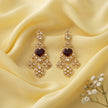 Bhavmayi Royal Heart-Drop Emerald & Gold Filigree Statement Earrings