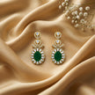 Bhavmayi 14K Gold Grand Floral Oval & Teardrop Statement Drop Earrings