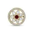 Bhavmayi Flower Mandala Statement Polki-Diamond-Gold Finish Ring