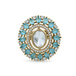 Bhavmayi Royal Polki Emeralds and Diamonds Mandala Statement Ring