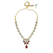 Bhavmayi Regal Peacock-Motif Ruby, Diamond-Polki-Style Heritage Necklace Set with Earrings