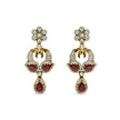 Bhavmayi Regal Peacock-Motif Ruby, Diamond-Polki-Style Heritage Necklace Set with Earrings