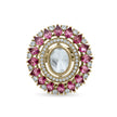 Bhavmayi Royal Polki Emeralds and Diamonds Mandala Statement Ring