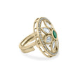 Bhavmayi Flower Mandala Statement Polki-Diamond-Gold Finish Ring