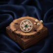 Bhavmayi Flower Mandala Statement Polki-Diamond-Gold Finish Ring