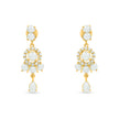 Bhavmayi Elegant and Classic Lustrous Pearl Floral Pendant Style Heritage Necklace Set with Earrings