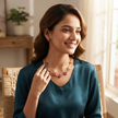 Bhavmayi Ruby Red Floral Necklace Set