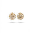 Bhavmayi 3D Pave Peacock Stud Gold Style Earrings with Fanned Polki Kundan Feather Wreath
