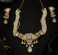 Bhavmayi Pearl & Crystal Gold-Tone Necklace Set