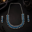 Bhavmayi Elegant Blue Crystal Necklace Set