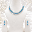 Bhavmayi Elegant Blue Crystal Necklace Set