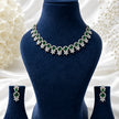 Bhavmayi Elegant Green Emerald CZ Necklace & Earring Set