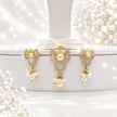 Bhavmayi Gold-Plated Pearl Pendant & Earrings Set