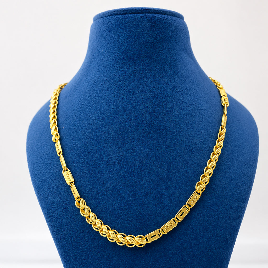 Bhavmayi Elegant  Men-Gold Plated Rope Chain Necklace