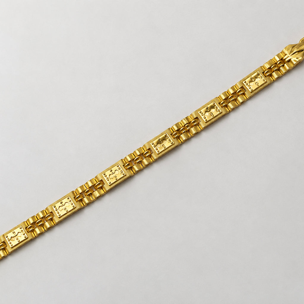 Bhavmayi Elegant Golden Designer Link Bracelet