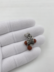 Bhavmayi Original Silver Om Rudraksha Bead Pendant