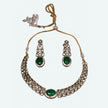 Bhavmayi Royal Emerald & Polki Style Heritage Necklace Set