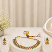 Bhavmayi Rajwada Floral Ruby & Emerald Necklace Set