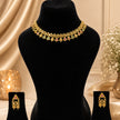 Bhavmayi Antique Floral Ruby Emerald Necklace Set