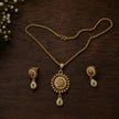 Bhavmayi Heritage Round Pendant Necklace Set