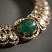 Bhavmayi Royal Emerald & Polki Style Heritage Necklace Set