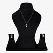 Bhavmayi Graceful Rose Gold Dragonfly & Lustrous Pearl Pendant Set with Earrings.
