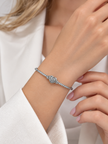 Silver-tone heart, Gold-tone statement ring, Gold-tone oval bangle bracelet detailed heart-shaped centrepiece and a repeating link-style band.