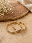 Bhavmayi Diamond-Cut Grace Gold Bangles