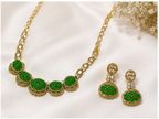 Bhavmayi  Elegant Gold Pearl Multi-Strand Bridal Necklace & Earring Set
