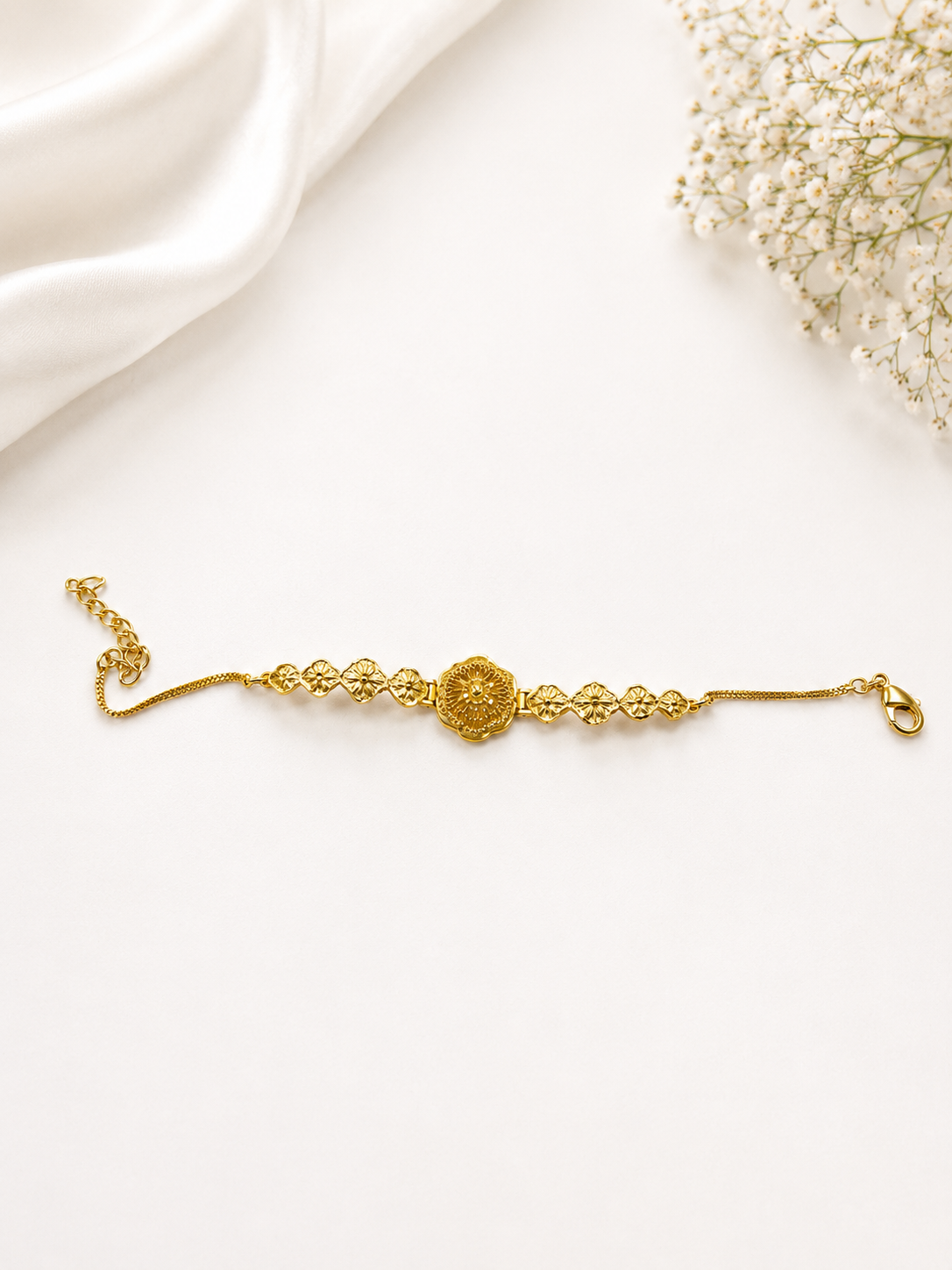 Bhavmayi Floral Gold Bracelet