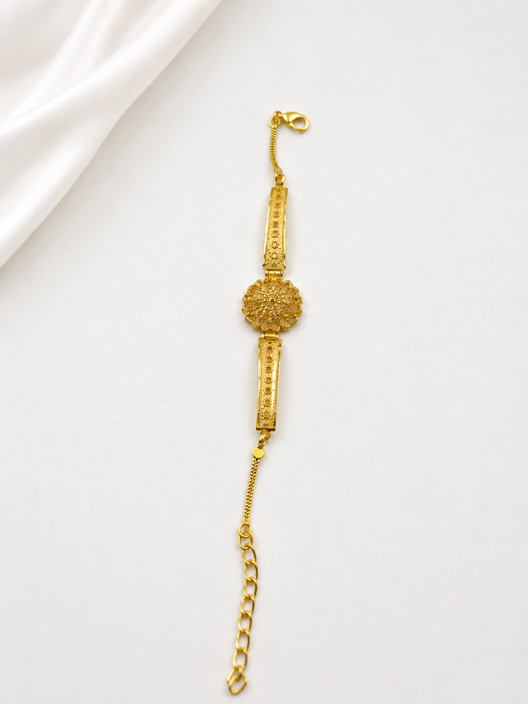Bhavmayi Floral Grace Gold Bracelet