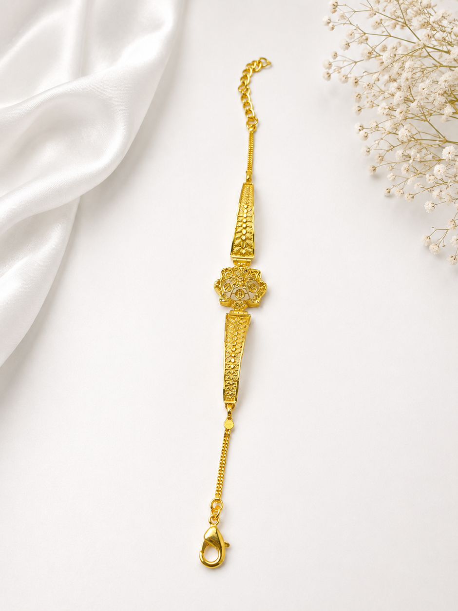 Bhavmayi Floral Heritage Gold Bracelet