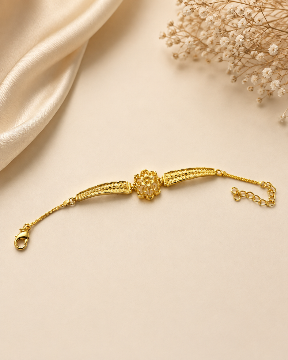 Bhavmayi Floral Heritage Gold Bracelet