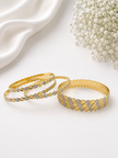 Bhavmayi Floral Luxe Dual-Tone Bangles