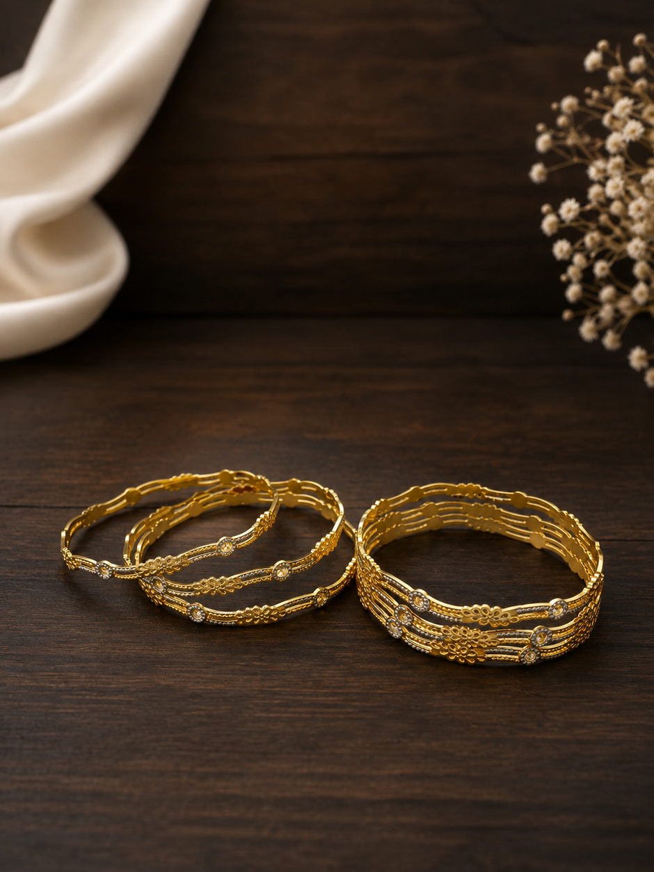Bhavmayi Floral Radiance Bangle Set