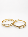 Bhavmayi Geometric Elegance Dual-Tone Bangles