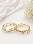 Bhavmayi Geometric Elegance Dual-Tone Bangles