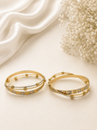 Bhavmayi Geometric Elegance Dual-Tone Bangles