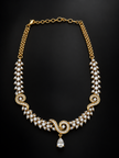 Bhavmayi Gold-Tone CZ Crystal Necklace & Earrings Set