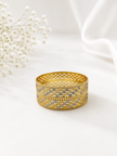 Bhavmayi Golden Lattice Elegance Bangle Set