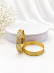 Bhavmayi Golden Lattice Elegance Bangle Set