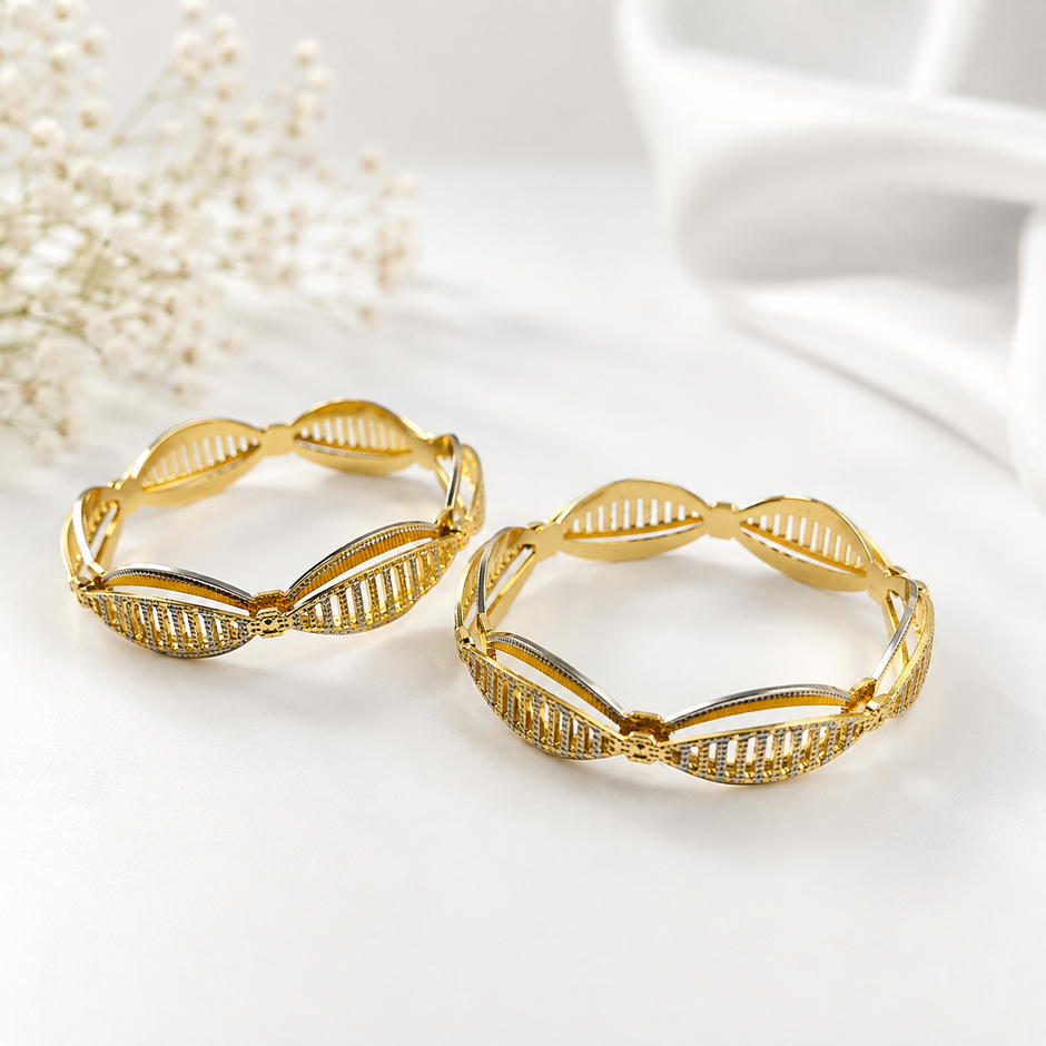 Bhavmayi Leafline Openwork Bangles