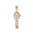 Bhavmayi Elegant Rose Gold Marquise Jewellery Bracelet Watch with Sparkling Crystal Heart Link Design. 