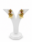 Bhavmayi Multicolour Floral Pearl Pendant Necklace Set