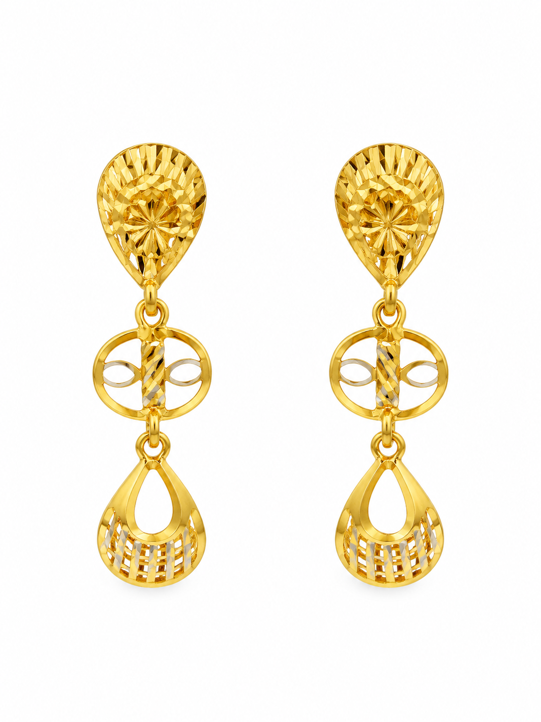 Bhavmayi Ornate Teardrop Motif Necklace & Earrings Set
