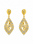 Bhavmayi Two-Tone Leaf Motif Teardrop Necklace & Earrings Set