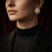 Floral Crystal Stud Earrings