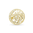 Bhavmayi Gold Plated Traditional Circullar Pearl & Rubi Pink Gemstone Statement Jadau Ring
